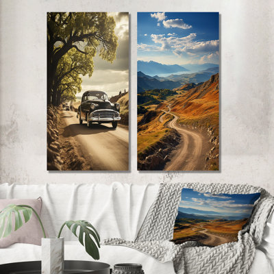 ARTCANVAS Stripes Vintage Pontiac Painted Home Decor discount Canvas Art Print